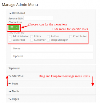 How to customize admin menu items by user role? – AcmeeDesign Support ...