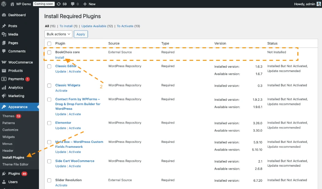 Install BookChoix core plugin